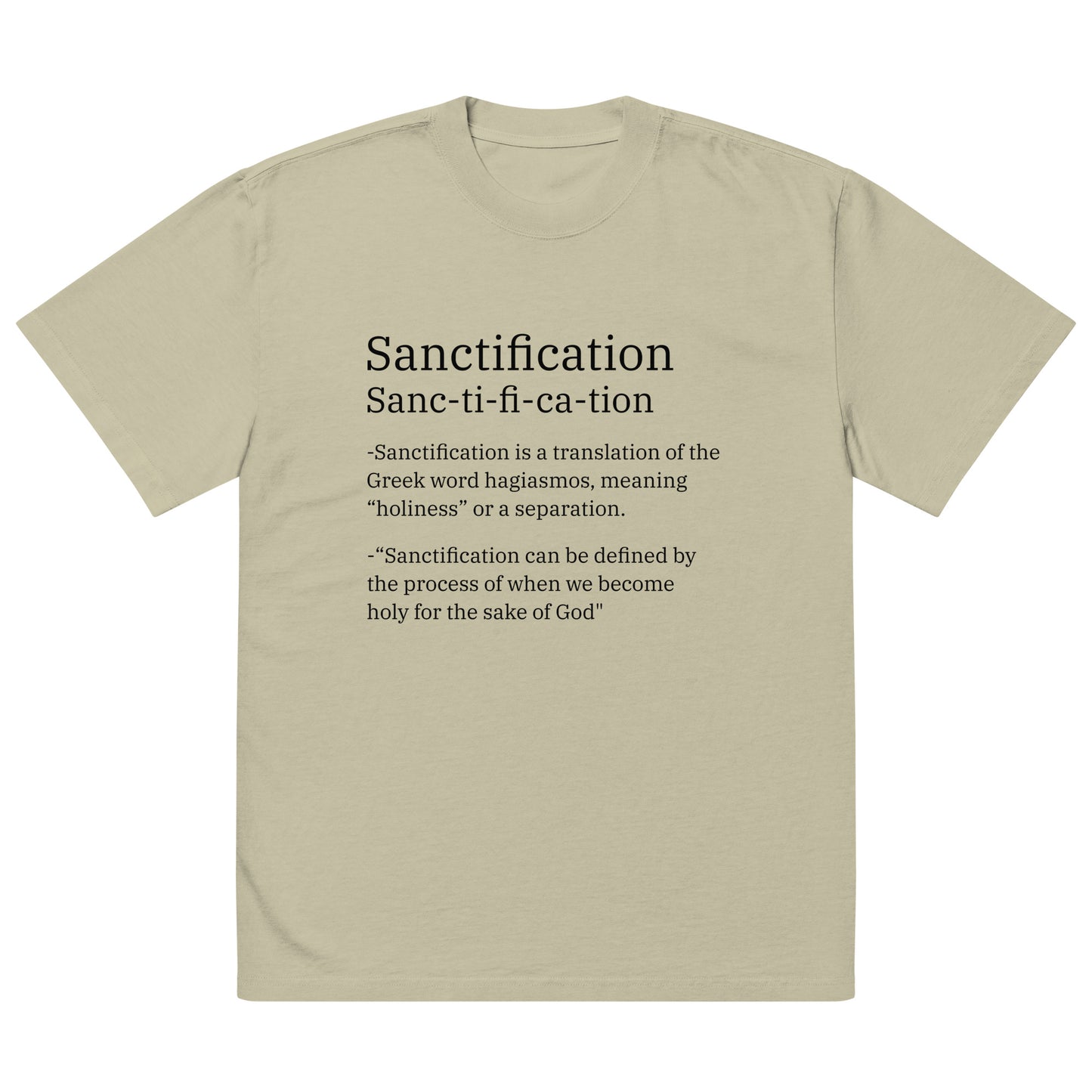 "Big Words" Sanctification Oversized Earthy Tones