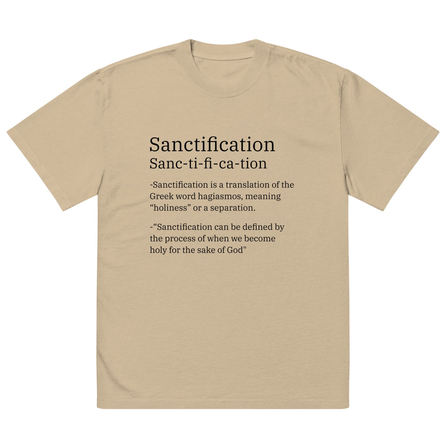 "Big Words" Sanctification Oversized Earthy Tones